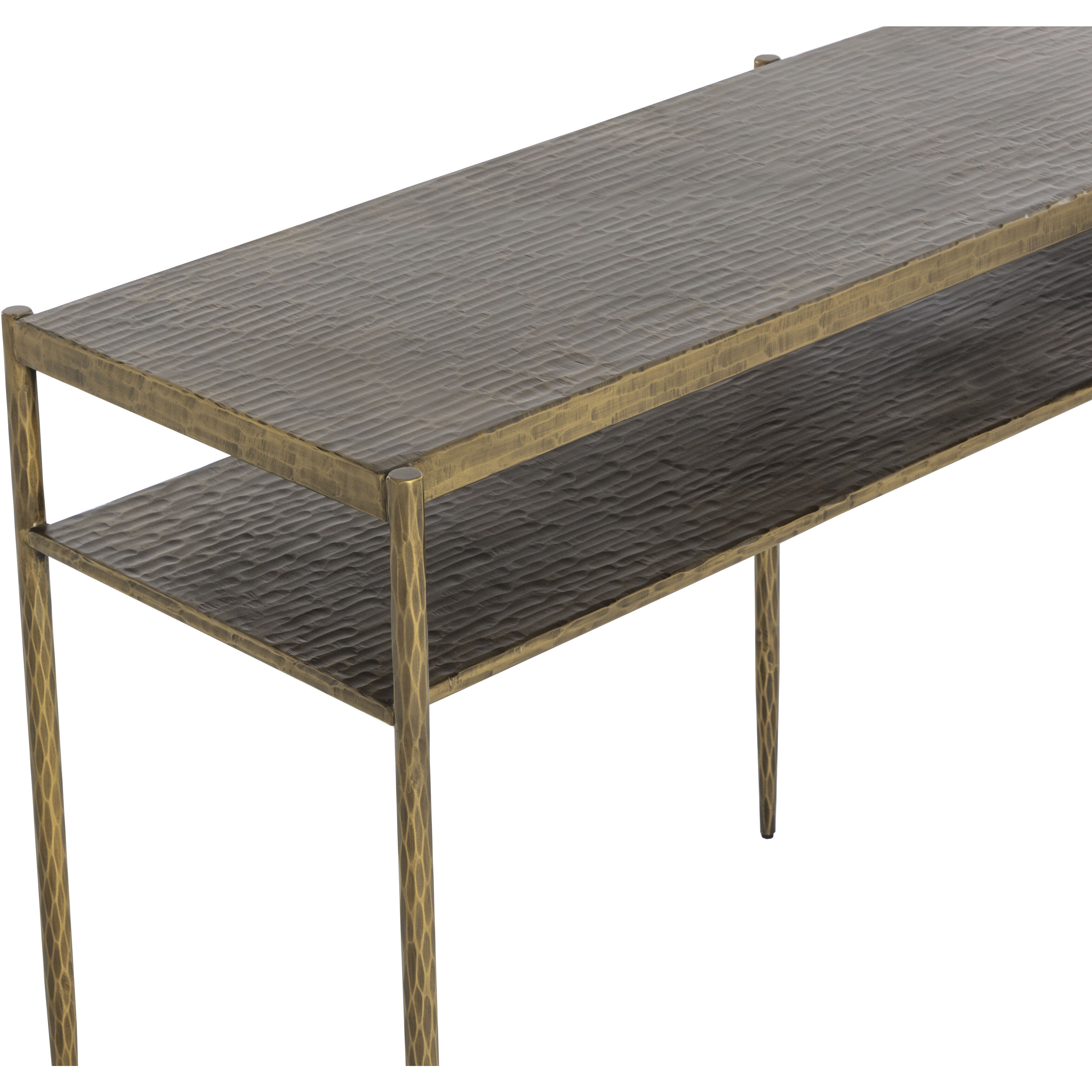 Naini 68.5 X 18.25 inch Antique Brass Console Table